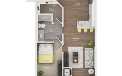 A 1 Bedroom Apartment