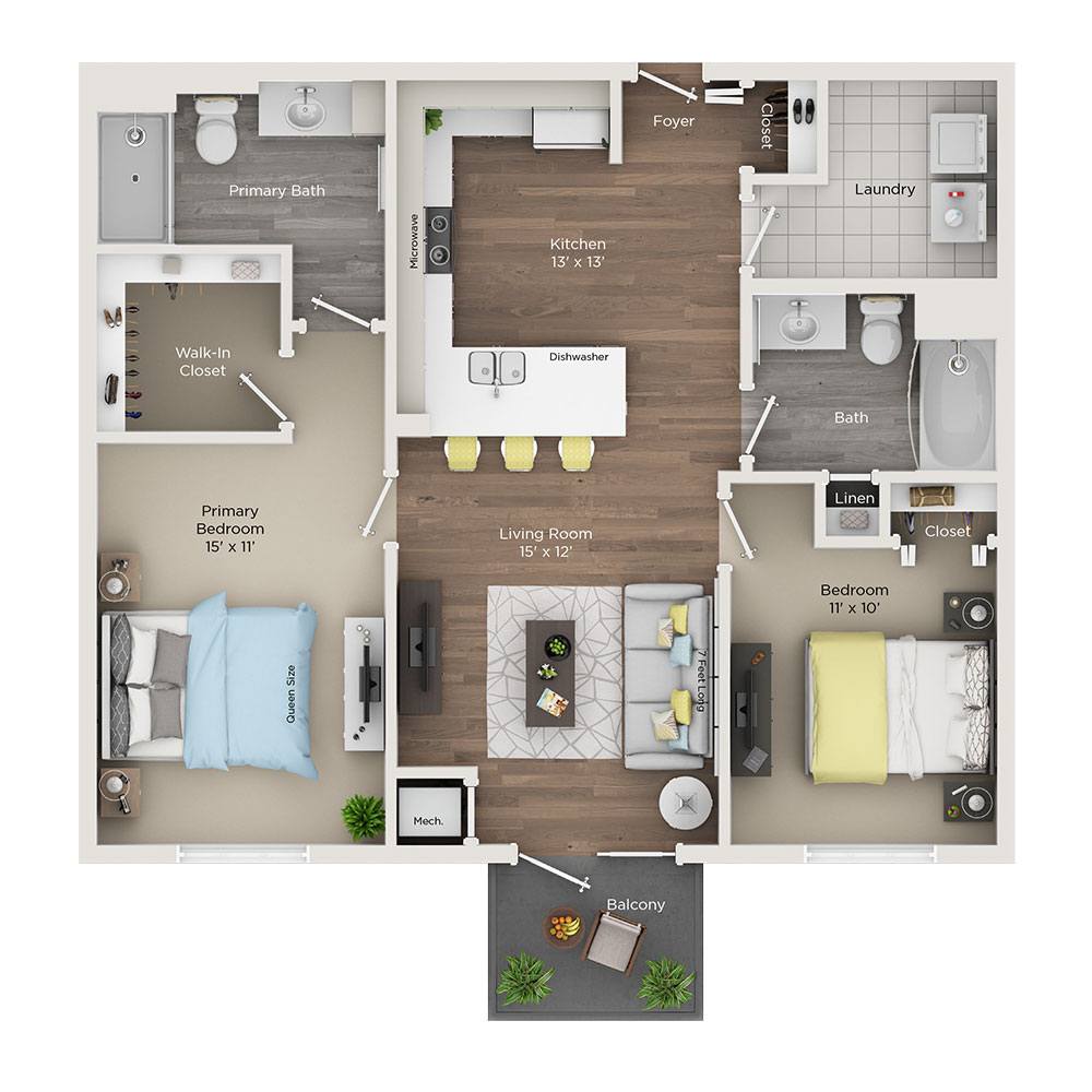 2 bedroom apartment for rent